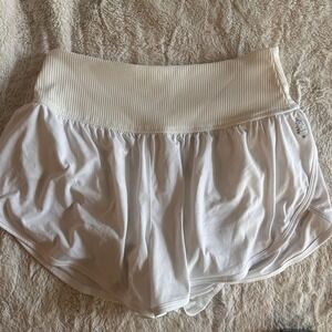 Free People Movement Size Large White Carpe Diem Athletic Shorts